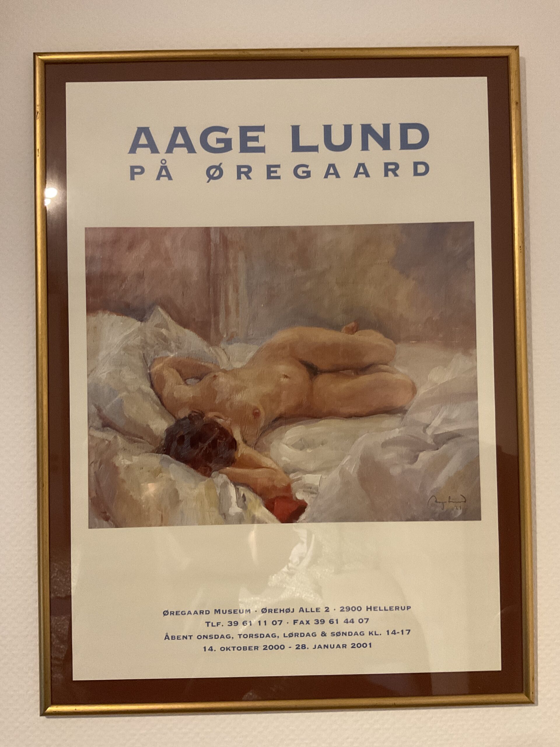 Udstillingsplakat: Aage Lund på Øregaard